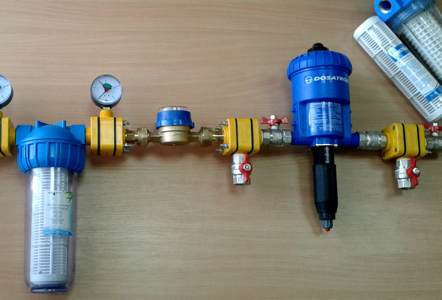 Система водоснабжение фильтр регулятор давления